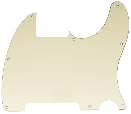 Musiclily 8 Löcher TL Schlagbrett Pickguard Rohling 3 lagig Creme | für Fender USA/Mexican Standard Esquire E-Gitarre