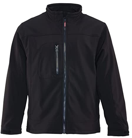 RefrigiWear Men’s Water Repellent Softshell Jacket – Lightweight Wind Resistant Outdoor Work Coat, Black - S