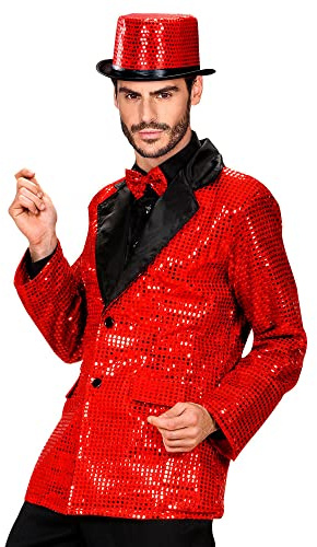 W WIDMANN MILANO Party Fashion - Pailletten Blazer Herren | Accessoire, Kostümzubehör für Showman, Disco Fever, Karneval und Mottoparty