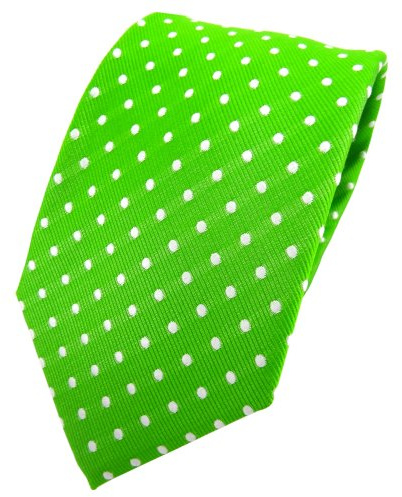 TigerTie Designer Seidenkrawatte in gepunktet - Krawattenbreite 8 cm