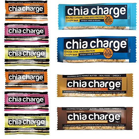CHIA CHARGE Energy & Protein Bars - Healthy Snack Bar - Best Vegetarian Energy Bars - Healthy Snack Bar - Yorkshire Bakery