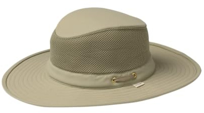 Tilley Mens Womens LTM8 Water Repellant Sun Protection Guaranteed for Life Airflo Mesh Hat Khaki