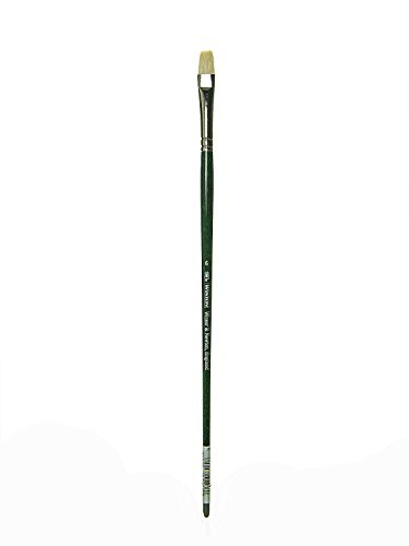Winsor & Newton Winton - Spazzola piatta corta a manico lungo, n. 6