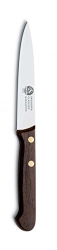 AUSONIA - 62333 CUCHILLO DE COCINA DE CARNICERO CON HOJA DE ACERO INOXIDABLE AISI 420 DE 11 CM Y MANGO DE MADERA DE PALISANDRO