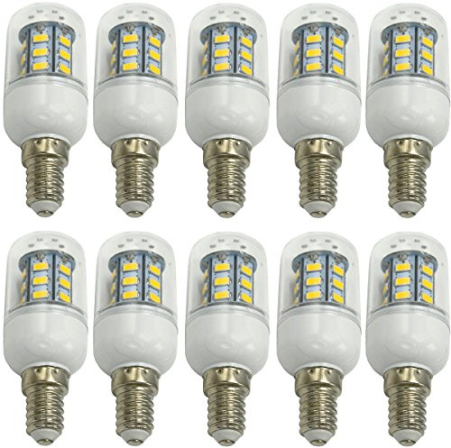 Aoxdi 10 Stück E14 LED Leuchtmittel 4W, Warmweiß, LED Licht Lampen | 24 SMD 5730 Energiesparlampe, AC220V/230V/240V