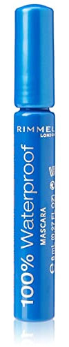 Rimmel London Mascara 100% Waterproof, Mascara Waterproof Lunga Durata, Black/Nero, 8 ml