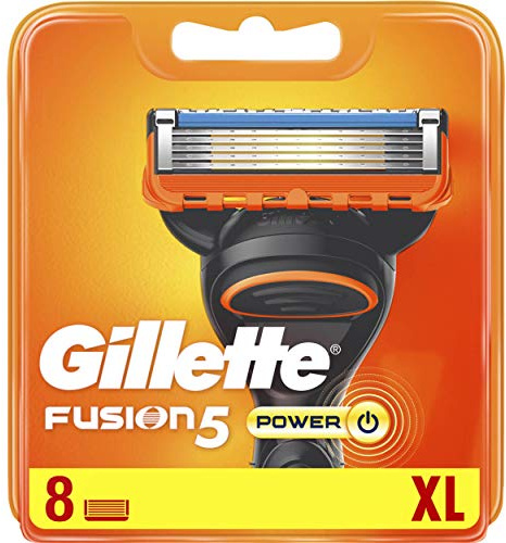 Gillette Fusion 5 ProGlide Power Rasierklingen mit Trimmerklinge für Präzision und Gleitbeschichtung, 8 Ersatzklingen
