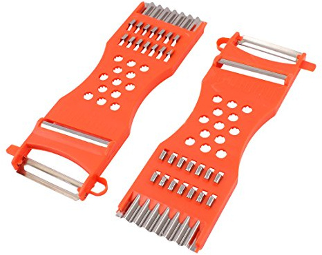 sourcing map 2pcs Râpe A légumes Zesteur Éplucheur pour Fruits Slicer Orange rouge