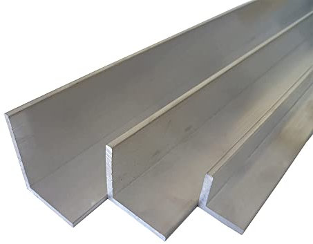 B&T Metall - Cornière en aluminium - 80 x 80 x 10 mm - Alliage AlMgSi0,5 F22 - Soudable - Anodisable - Longueur : environ 2 m (2000 mm +0/- 3 mm)