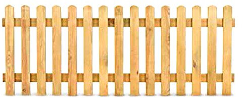 Staccionata recinto in legno 180x80cm esterno arredo giardino steccato 17914