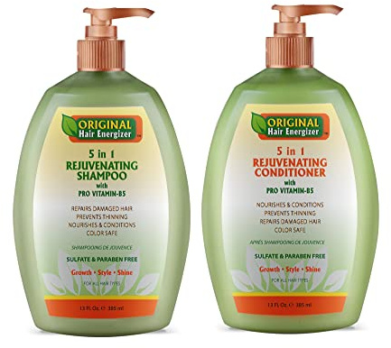 Hair Growth Shampoo & Conditioner - 2 in 1 Set, 13 fl oz each - DHT Blocker + PH Balancer Duo, Pro Vitamin-B5 Sulfate-Free - Stop Loss & Thinning at Root - Best Regrow Treatment for Male & Female