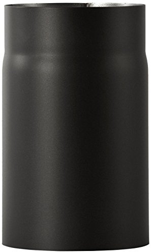 Bertrams 196812 Ofenrohr 2mm, 25cm Senotherm UHT-Hydro lackiert schwarz, durchmesser 130mm