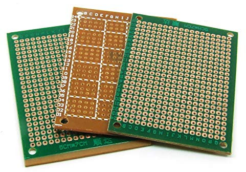 POPESQ® 3 STK./pcs. x LOCHRASTERPLATINE Strip Board mit/with Solder MASK Leiterplatte Platinen PCB 50 mm x 70 mm #A725