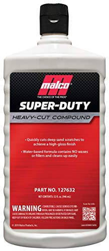 Malco Super Duty Heavy Cut Compound - Professional Cutting, Polishing and Finishing Compound/for Auto Paint Correction, Detailing and Buffing / 32 oz. (127632)