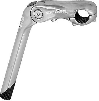 Lenker Vorbau Fahrrad HUMPERT Ergotec Kobra Vario Tube Verstellbar, Ø 25,4 mm, Schaftlänge 230 mm, Ausladung 90 mm, Farbe: Silber