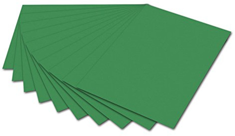 folia 6153 - Fotokarton Moosgrün, 50 x 70 cm, 300 g/qm, 10 Bogen - zum Basteln und kreativen Gestalten von Karten, Fensterbildern und für Scrapbooking