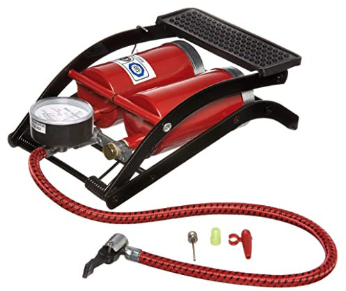 Amtech I9400 Double cylinder foot pump with gauge