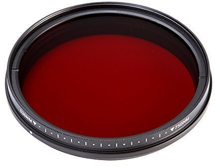 Fotga Optical Circular Adjustable Infrared Filter IR Pass Filter X-Ray Filter Variable From 530nm to 750nm Six-in-One Lens Filter for Infrared Photography (82mm)