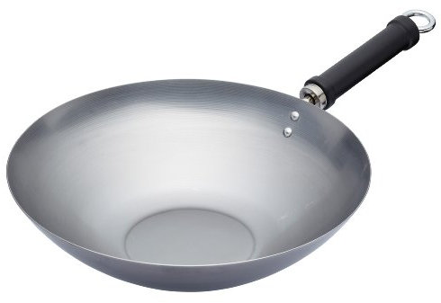 KitchenCraft World of Flavours Wok Antiaderente, 30 cm, Grigio