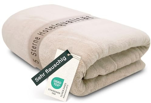 ZOLLNER Kuscheldecke flauschig in 150x200 cm - super kuschelige und warme Sofadecke - waschbar bis 95°C - atmungsaktive Mikrofaser in beige - Hotelwäschequalität - Oeko Tex® Zertifiziert