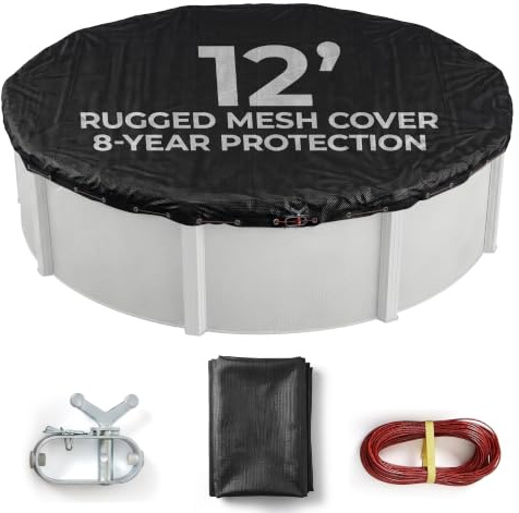 Blue Wave 12-ft Round Rugged Mesh Above Ground Pool Winter Cover