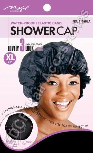 Magic Collection Water Proof Elastic Band Shower Cap XL 21 No 2160 by Magic Collection