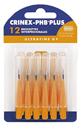 CRINEX - Phb Plus Ultrafine Gf - Brossette Dentaire - Fibres en Tynex - Orange - 12 Brossettes par Unité