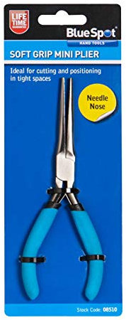 Blue Spot 08510 Mini Needle Nose Plier with Dipped Handle - Blue