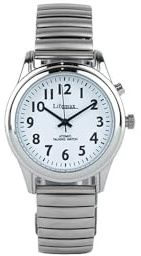 Lifemax Talking Atomic Watch: Analogue Talking Wrist Watch, Clear British Voice Announcements & Alarm
