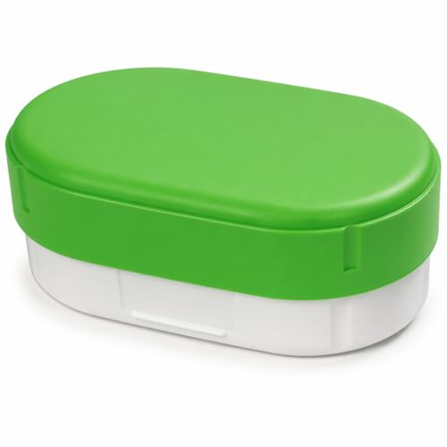 Sonja PLASTIC Brotdose höhenverstellbar - Oval 18x11 cm Lunchbox | Flexible Brotbox für Schule & Arbeit - Made in Germany - Inklusive DDR Kochbuch und Ostalgie-Geschenkkarte