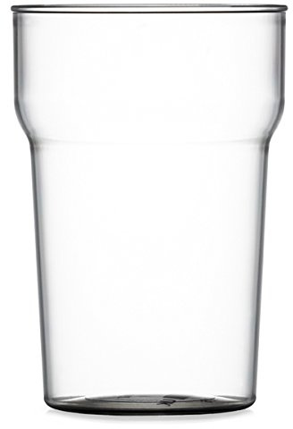BB Plastics Half Pint Glass, Polycarbonate Plastic, 285ml