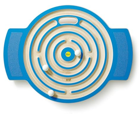 Erzi 46372 Trackboard Labyrinth aus Holz, Fördert Geschicklichkeit und Balance