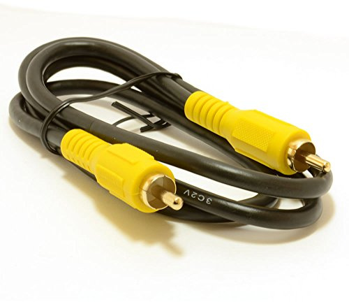 kenable RCA Phono Digital Koaxial SPDIF Audio eller Komposit Video Kabel 1 m [1 meter/1m] Svart
