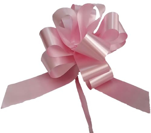 BOLIS 50 Coccarde Granfiocco Grandi da Antenna per Matrimonio (Rosa)