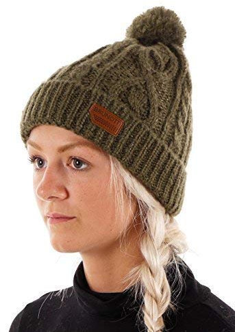 Brunotti Beanie Bommelmütze Wintermütze Kenezia grün Fleecefutter (55/62)