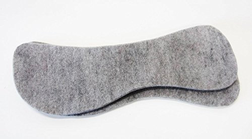 PS Pferdeartikel 1 Paar Wollfilz - Einlagen für Sattelunterlagen oder Pad in Standardform Größe 1 cm Dicke