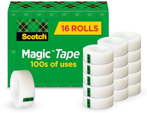 Scotch Magic Tape 3/10,2 x 2.540 cm 16 Rolls Transparent, matt