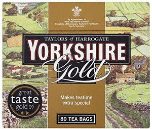 Yorkshire Tea Bolsas doradas (paquete de 4 x 80 unidades)