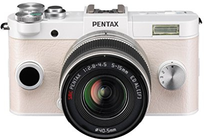 Pentax Q-S1 Appareil Photo Hybride Écran 3” (7,6cm)12 Mpix Boîtier + 2 Objectifs 5-15mm et 15-45mm - Blanc pur