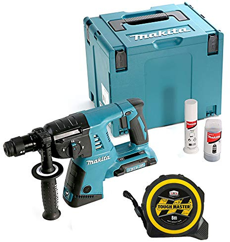 Makita DHR264ZJ 18V Twin SDS Plus Hammer Drill with Pocket Tape Measures 8M/26ft