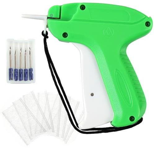 QILICZ Etiketten pistole Etikettierpistole Heftpistole mit 5 Ersatznadeln und 5000 Heftfäden, Etikettiermaschine Etiketten Preis Marke Tags Kleidung Socken Hüte Fashion Handel Läden