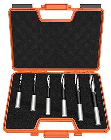 CMT 161.001.10 Set con 6 Punte Elicoidali per Mortasare, Grigio