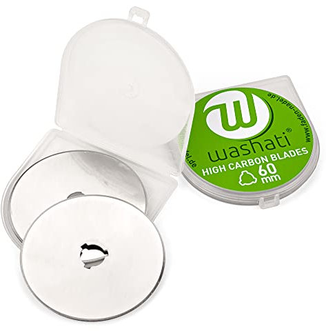 10 Stück Washati 60 mm Rollschneiderklingen, Rundklingen für Stoffschneider