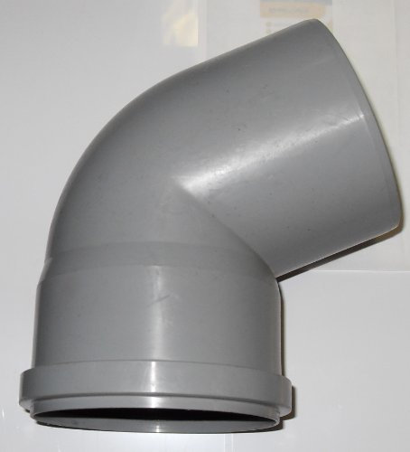 Soil Pipe 67.5 Degree Bend 110 mm Inlet - Push Fit - Grey - Waste
