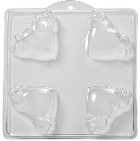 4 cavité Ailes Cœurs Savon/Bombe De Bain Moule M23
