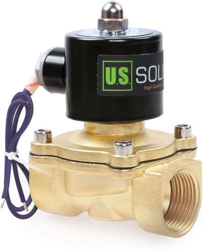 U.S. Solid 1 G 12 V DC Messing Magnetventil Direktgesteuert für Wasser Luft Gas Öl NC Brass Solenoid Valve