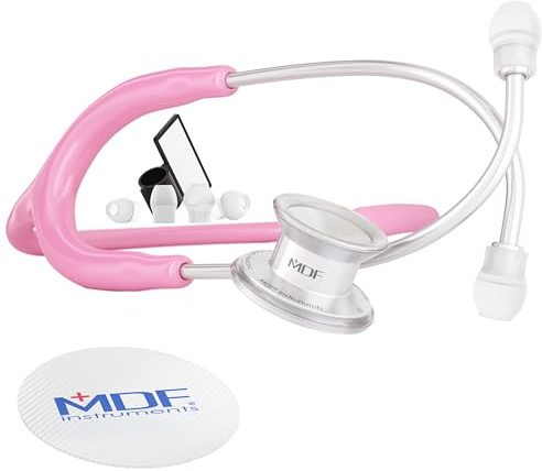 MDF MD One - Premium Zweikopf-Stethoskop aus rostfreiem Stahl für Kinderärzte (MDF777C) (Rosa)