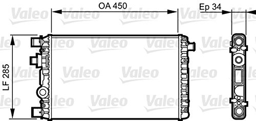 Valeo Radiatore, Raffreddamento Motore 732789 | Compatibile con: FIAT SEICENTO / 600