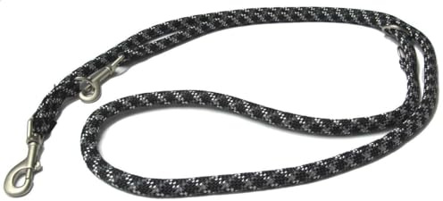 Wolters | Führleine Everest reflektierend in Schwarz/Graphit | L 200 cm x B 0,9 cm