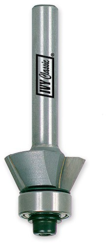 IVY Classic 10824 22-Degree Bevel Laminate Trim Carbide Router Bit with Ball Bearing, 1/4-Inch Shank, 1/Pouch